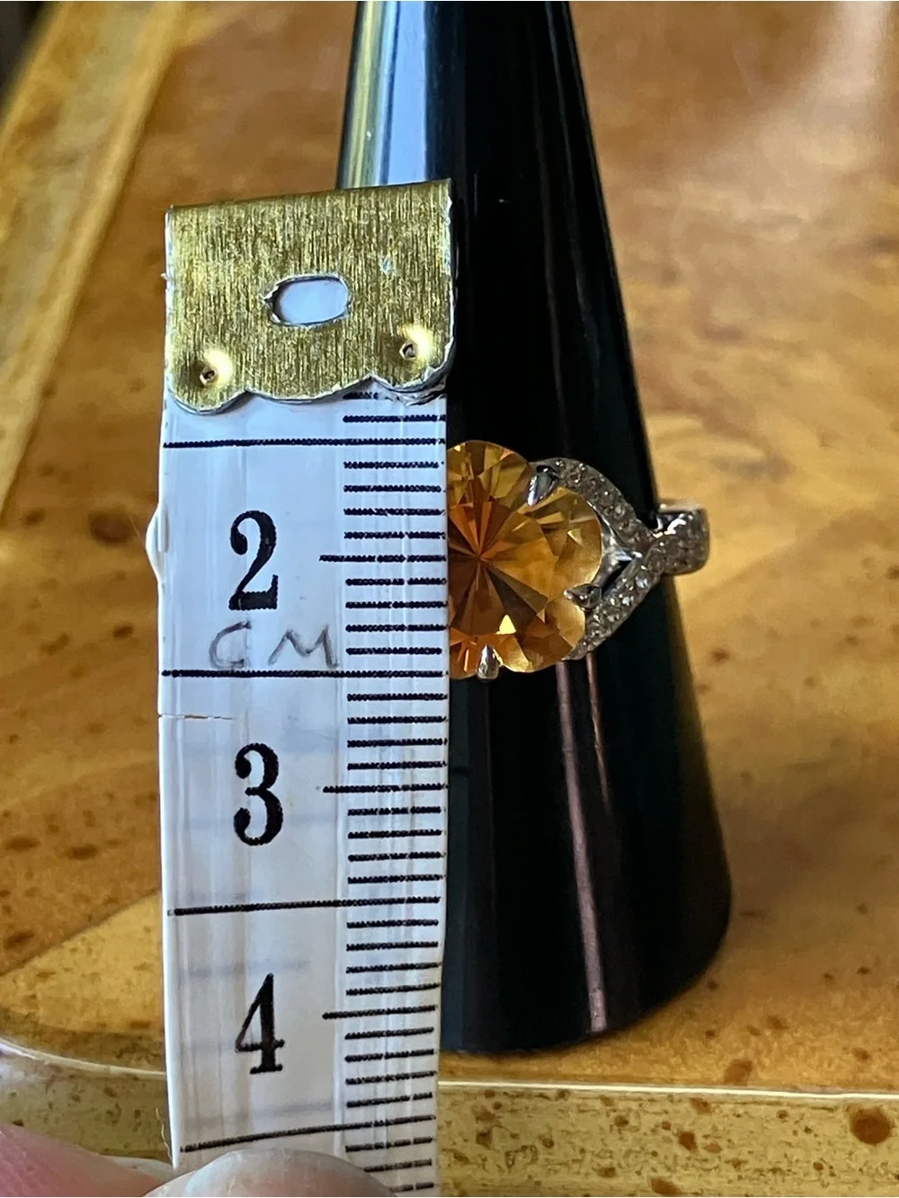 Brazilian Citrine Sterling Silver Ring Size 9